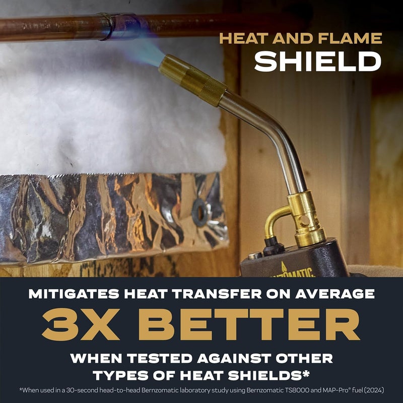 Bernzomatic Heat and Flame Shield with FormFoil Technology – Moldable, Reusable, Heat Transfer Resistant 12''x12'' Protective Heat Shield with Grommets, Heat Resistant up to 2200°F - Image 3